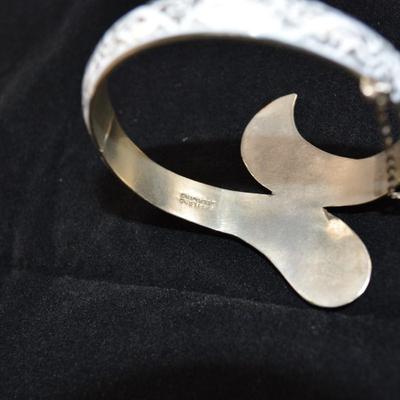 Vintage Thailand Silver Clasp Bracelet 8" 24.5g