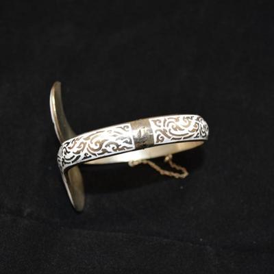 Vintage Thailand Silver Clasp Bracelet 8" 24.5g