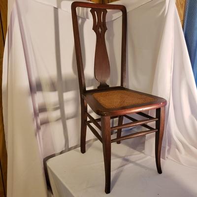 Wooden Chair and Table with Woven Cain (UO-KD)