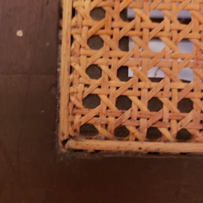 Wooden Chair and Table with Woven Cain (UO-KD)