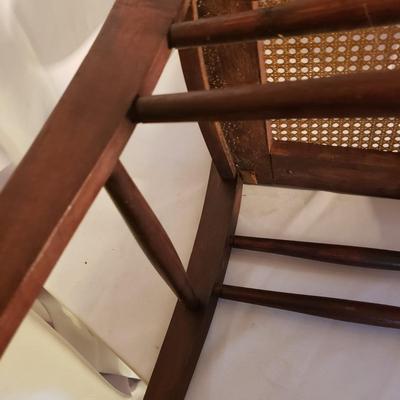 Wooden Chair and Table with Woven Cain (UO-KD)