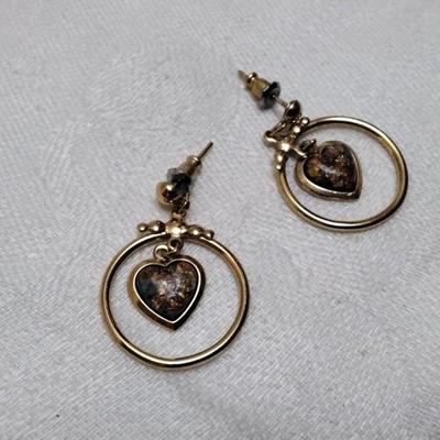 Enamel Heart Earrings