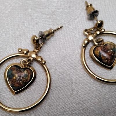 Enamel Heart Earrings