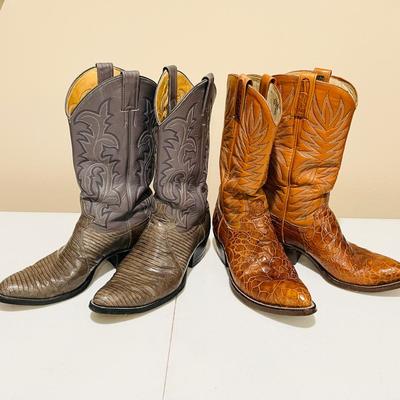 Menâ€™s Justin & Dan Post Boots Size 8