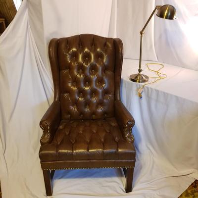 Highback Armchair and Metal Lamp (UO-KD)