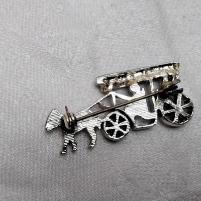 Horse and Carriage Brooch
