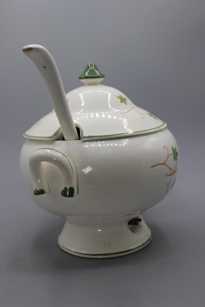 Vintage Nasco Japan Electric Soup Tureen Ceramic Serving Bowl Warmer with  Ladle | EstateSales.org