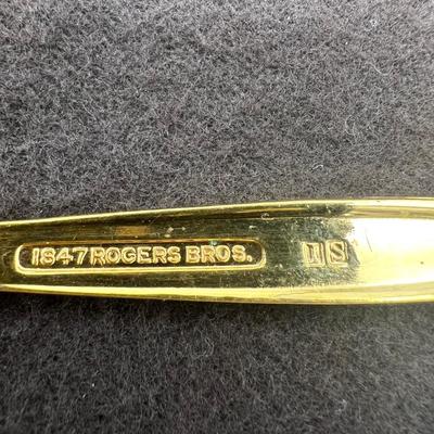 1847 Rogers Bros Gold Plate, Heritage Silversmiths three piece hostess