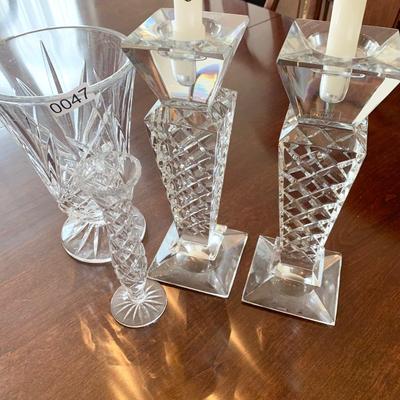 Crystal Vase Lot - Towle & Others