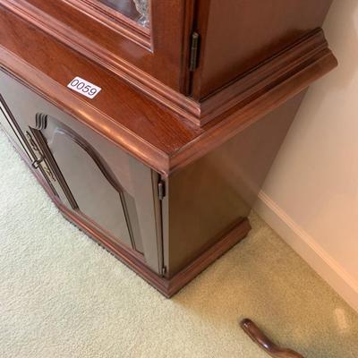 Clean Pennsylvania House Mahogany Lighted China Cabinet