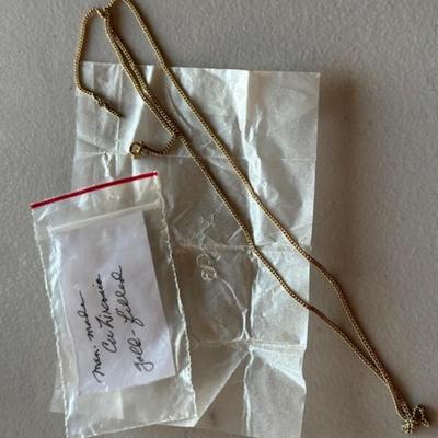 Cubic Zirconia and Gold filled Chain