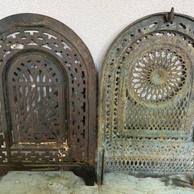 Antique Cast Iron Fireplace Covers