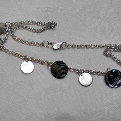 Abalone 15" 925 Necklace