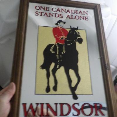 Canadian Windsor whiskey sign, 12 x 24. / est. $30 to $50.