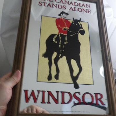 Canadian Windsor whiskey sign, 12 x 24. / est. $30 to $50.