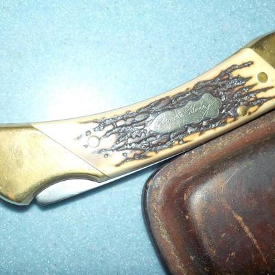 Schrade "old timer" and deer both folding/ case for larger/ est. $30 to $75.