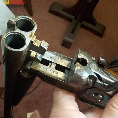 1880 double barrel shot gun, does fire regular shells. / est. $180 to $260.
