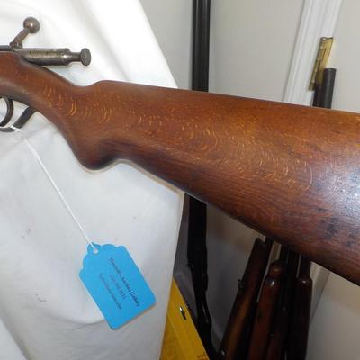 Bolt action 22 cal, from germany The "Carabiner" 1919, single shot/ est. $100 to $150.