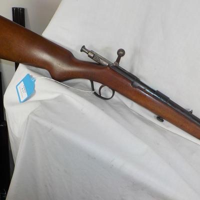 Bolt action 22 cal, from germany The "Carabiner" 1919, single shot/ est. $100 to $150.