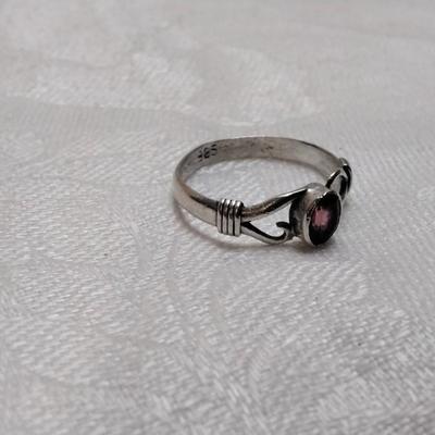 Garnet 925 Ring Size 8