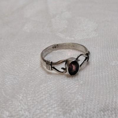 Garnet 925 Ring Size 8