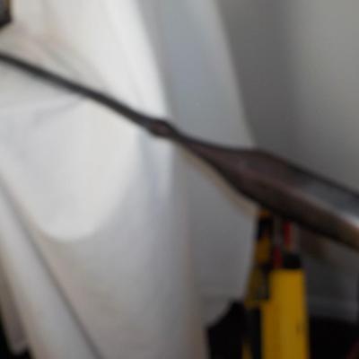 African Hand made wooden spear made of IRON WOOD (real) / est $110 to $185.