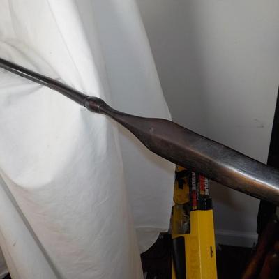 African Hand made wooden spear made of IRON WOOD (real) / est $110 to $185.