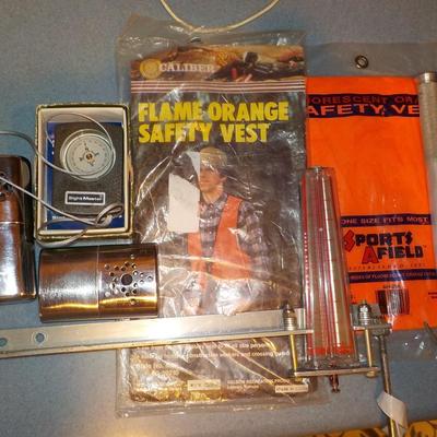 Hunters Pack 2 vests,wind meter, compass,hand warmers, weight sscale/ est.$30 to$50.
