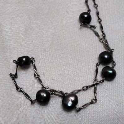 Tahitian Pearl 15" 925 Necklace