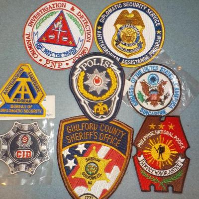 Cool set of Service patches Govt Agencys/ est. $10 to $20.