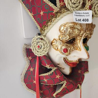 Vintage Venetian Jester Face Mask Wall DÃ©cor