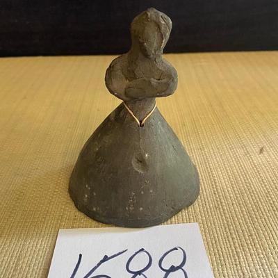 Vintage Clay Pottery Angel Bell Made in Mexico