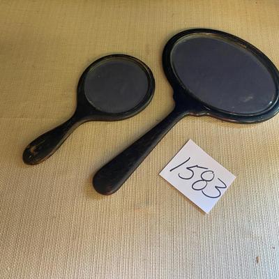 Vintage Ebony Hand Mirror