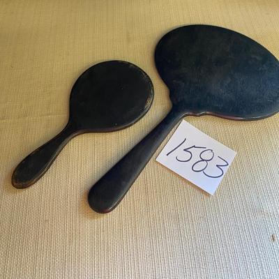 Vintage Ebony Hand Mirror