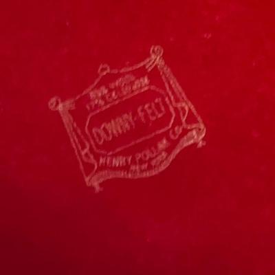 Vintage Downy Felt Red Ladyâ€™s Hat