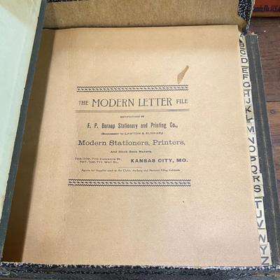 Vintage Letter Book File Storage