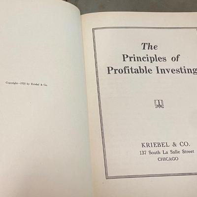 Ledger Books and Profitable Investing 1920s