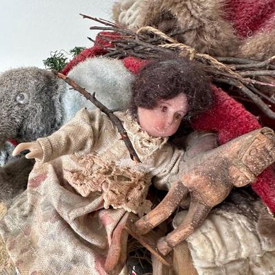 Santa Rider with Antique Toys from Cornerstone Christmas Collection