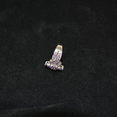 925 Sterling Ring with Amethyst Settings Sz 8 6.2g