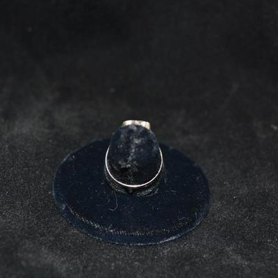 925 Sterling & Lapis Lazuli Heart Ring Sz 7 1.3g