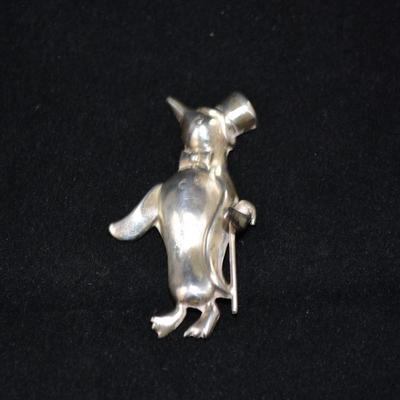 Sterling Penguin Brooch 5.0g