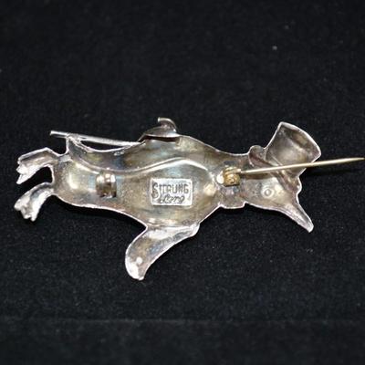 Sterling Penguin Brooch 5.0g