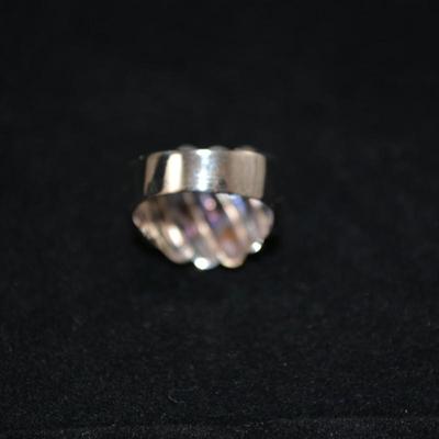 925 Sterling Textured Dome Ring Size 6 5.0g