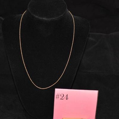 Delicate 10k Gold Chain 18" 0.5g