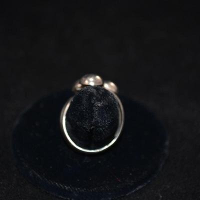 925 Sterling Wrap-Around Sphere Ring Adjustable Size 8 8.0g