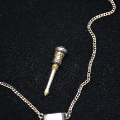 Sterling Perfume Pendant 24" 11.3g