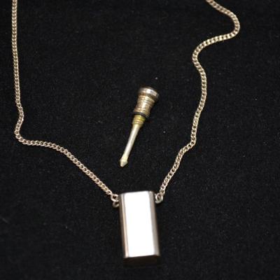 Sterling Perfume Pendant 24" 11.3g