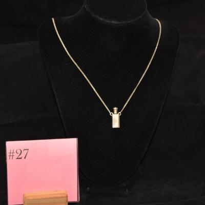 Sterling Perfume Pendant 24" 11.3g