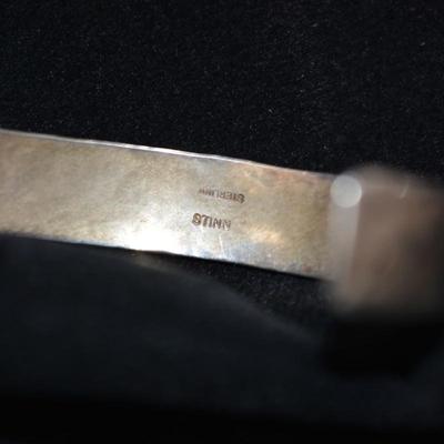 Hammered Sterling Cuff Bracelet Adjustable 7" 17.6g