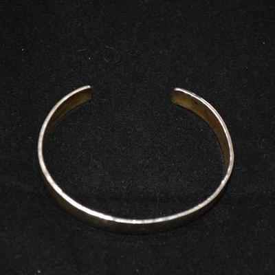 Hammered Sterling Cuff Bracelet Adjustable 7" 17.6g